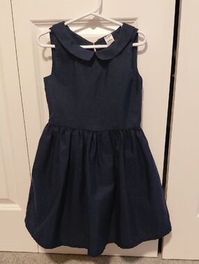 Carter's Navy Sleeveless Dress with Peter Pan Collar